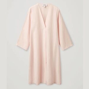 COS | V-Neck Tunic Dress in Light Pink